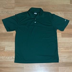 Nike Golf - Men’s Dri-Fit Green Polyester Polo (L)